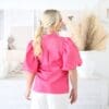 Natalia Puff Blouse - Pink - Image 2