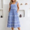 Jesy Gingham Maxi - Blue - Image 3