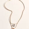 Jewel Charm Layer Necklace - Gold - Image 2