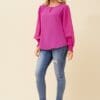 Waverly Pleated Blouse - Orchid - Image 3
