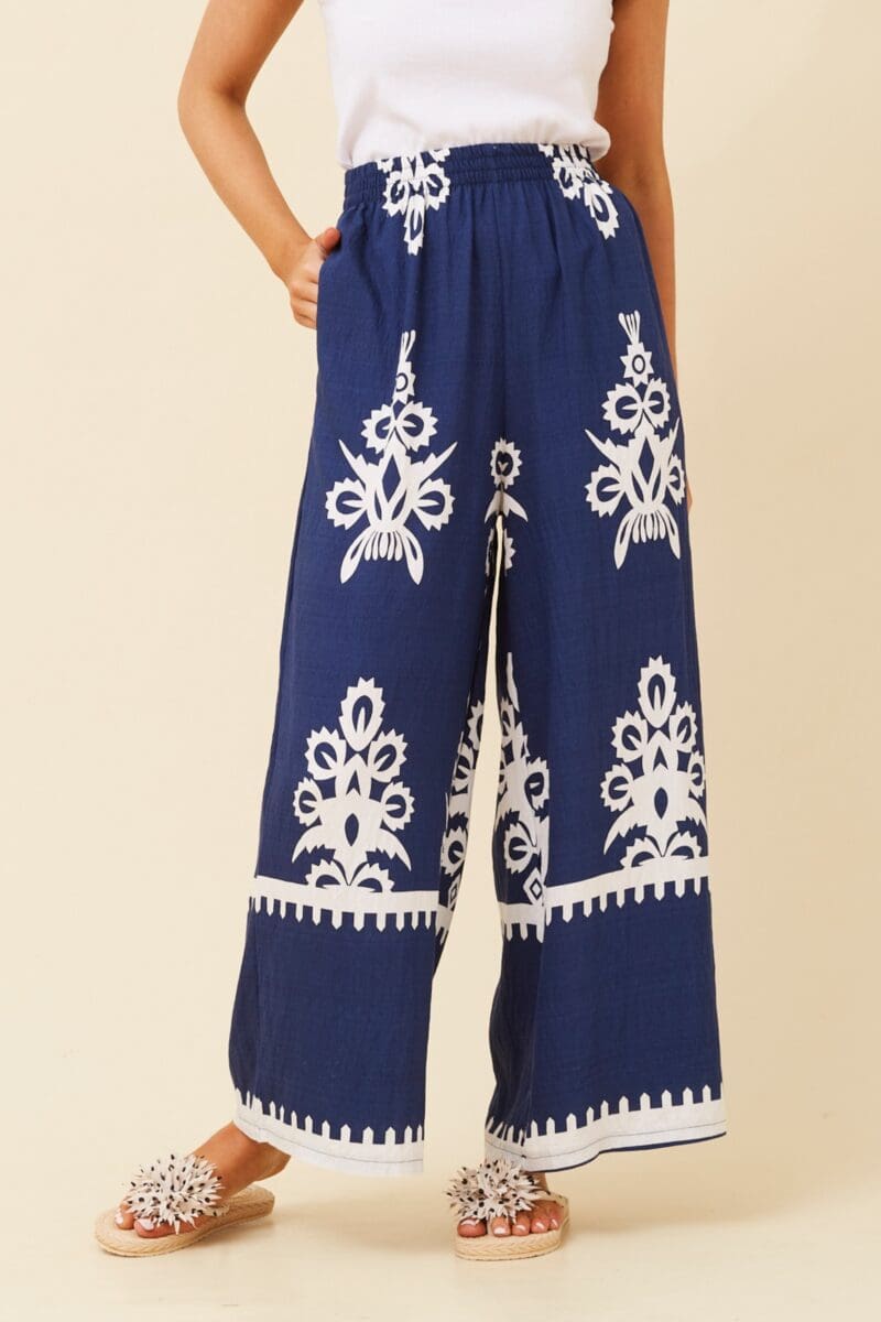 Priya Flare Pants - Blue - Image 4
