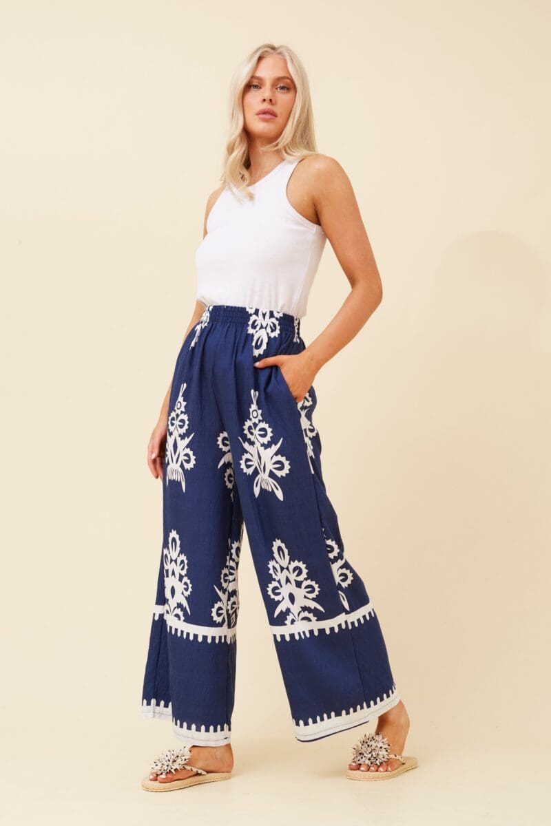 Priya Flare Pants - Blue - Image 2