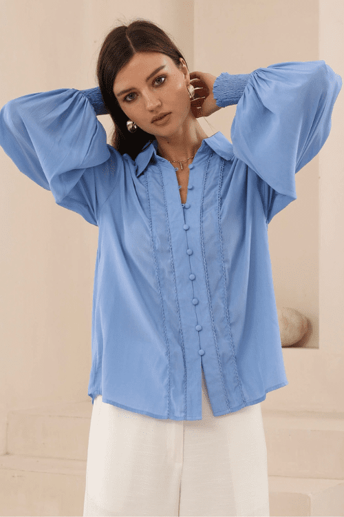 Maia Blouse - Blue
